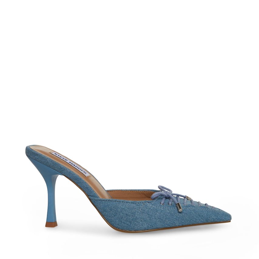 Mulas Steve Madden Brianne Denim Fabric Mujer Azules | ES WU9E04